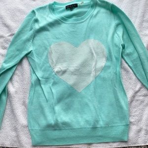 TCEC mint sweater with heart